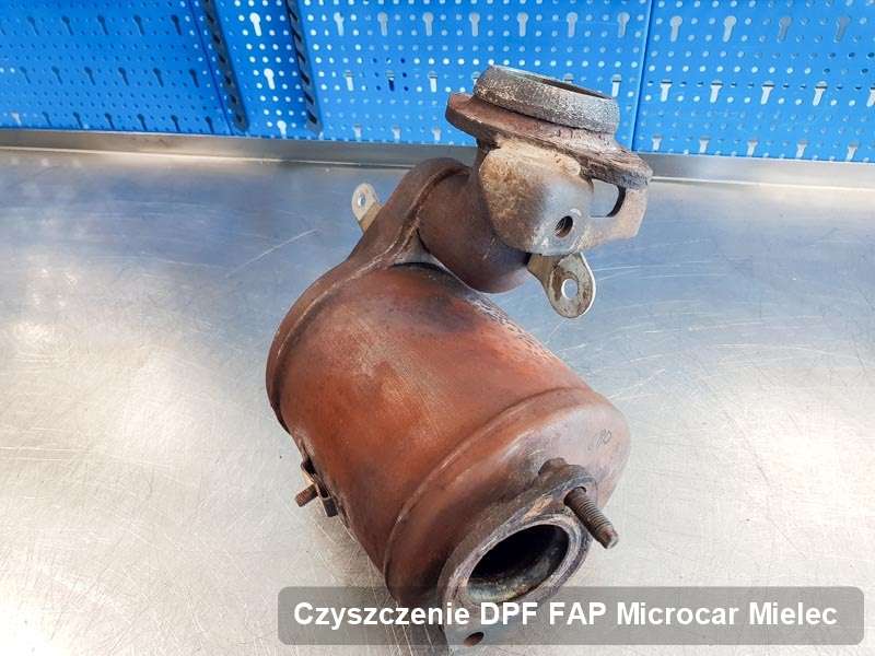 Filtr FAP do samochodu marki Microcar w Mielcu wyremontowany w dedykowanym urządzeniu, gotowy do montażu