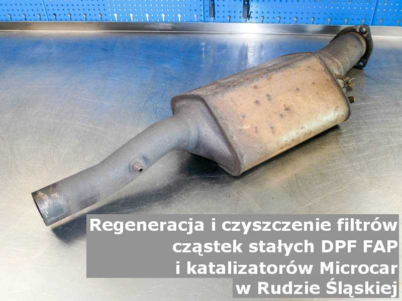 Wyczyszczony katalizator SCR marki Microcar, w pracowni, w Rudzie Śląskiej.