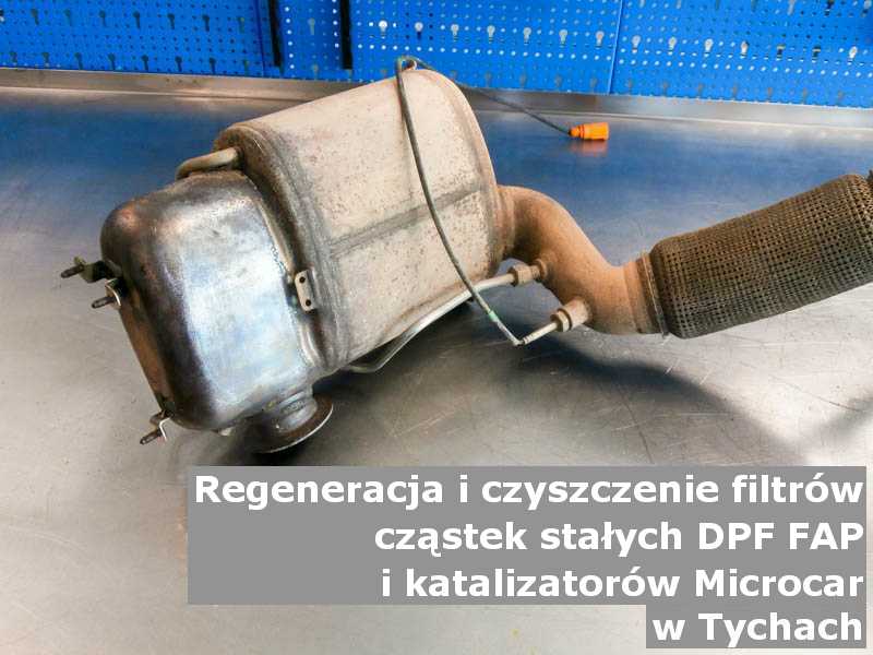 Myty katalizator marki Microcar, w pracowni, w Tychach.