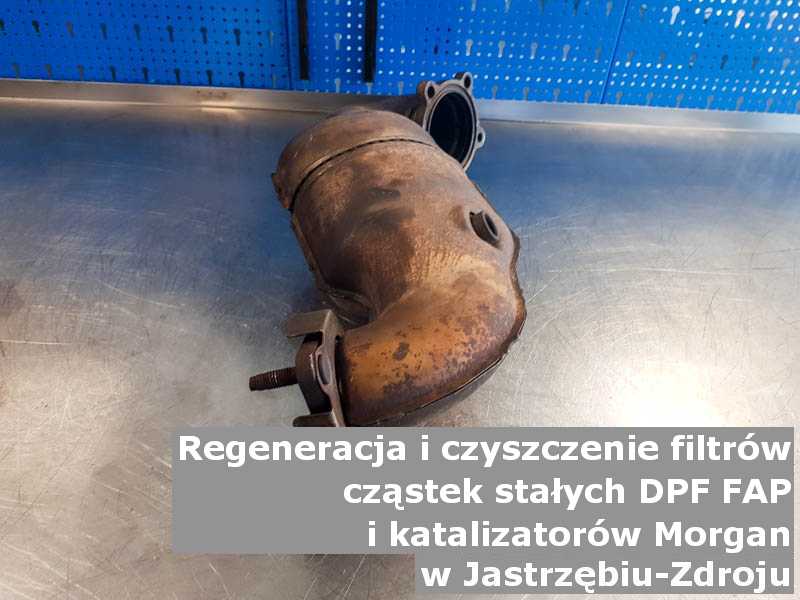 Naprawiony filtr cząstek stałych DPF/FAP marki Morgan, w pracowni, w Jastrzębiu-Zdroju.