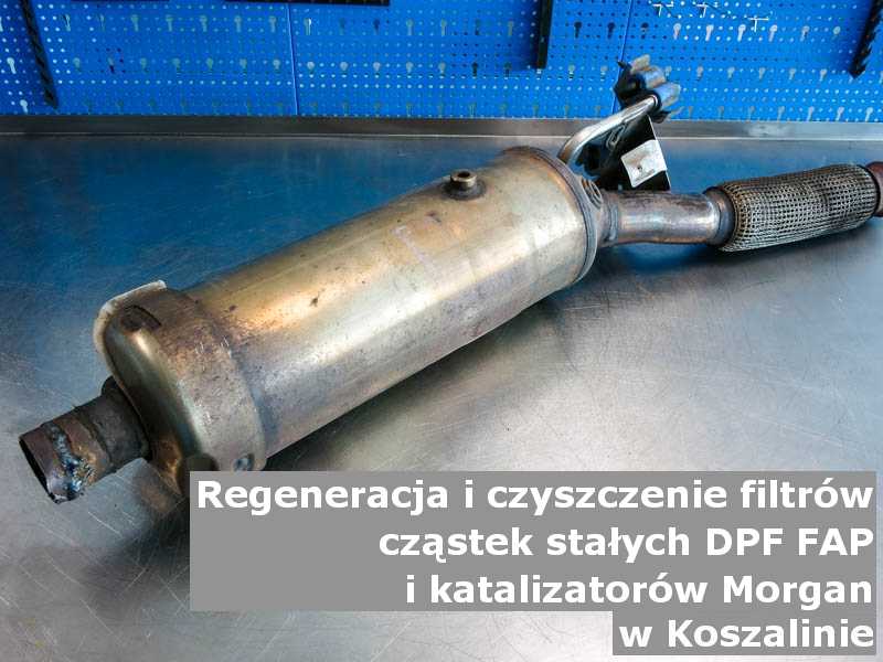 Myty filtr cząstek stałych DPF/FAP marki Morgan, w pracowni regeneracji na stole, w Koszalinie.