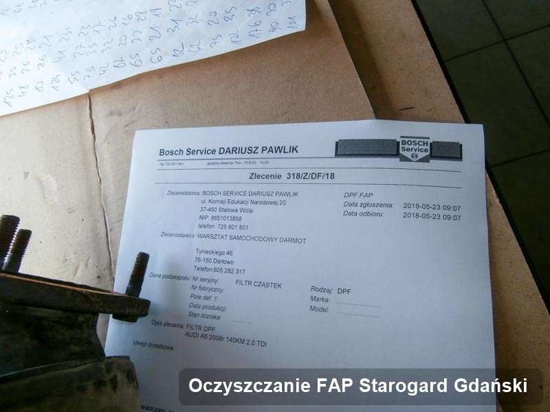 Zweryfikuj koszt usługi Oczyszczanie FAP w Starogardzie Gdańskim