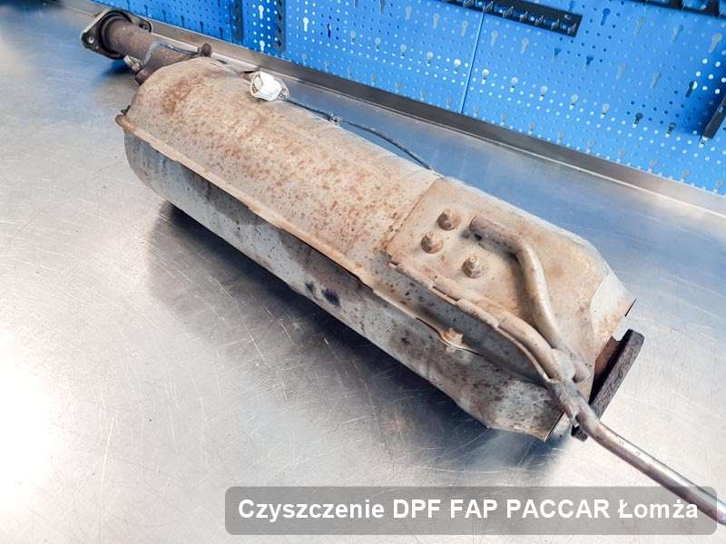 Filtr cząstek stałych FAP do samochodu marki PACCAR w Łomży wypalony na specjalnej maszynie, gotowy do instalacji