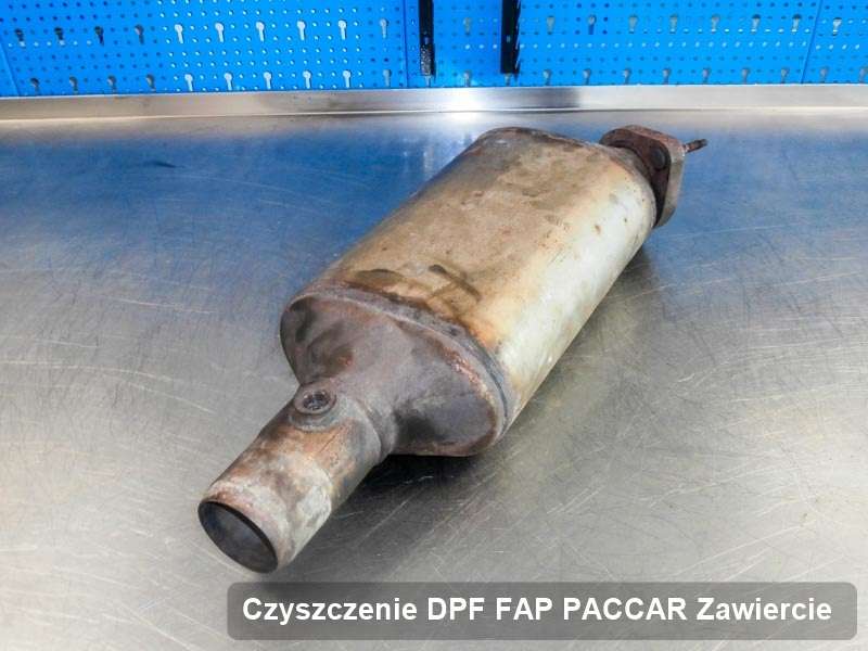 Filtr DPF układu redukcji emisji spalin do samochodu marki PACCAR w Zawierciu zregenerowany na dedykowanej maszynie, gotowy spakowania