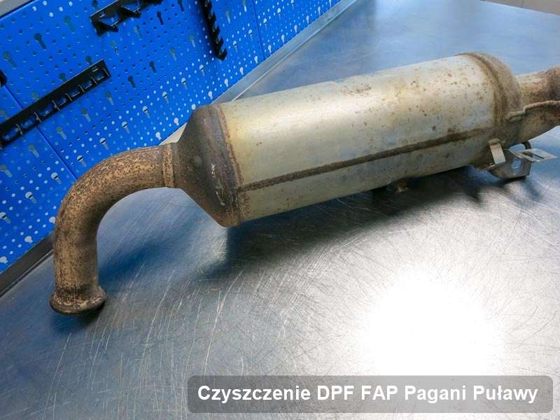 Filtr FAP do samochodu marki Pagani w Puławach naprawiony w dedykowanym urządzeniu, gotowy do zamontowania