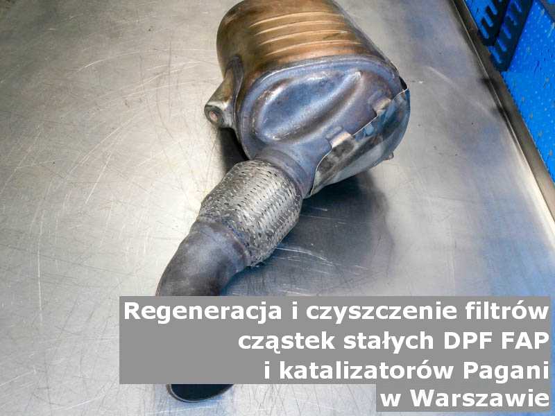 Oczyszczony filtr cząstek stałych DPF/FAP marki Pagani, w pracowni laboratoryjnej, w Warszawie.