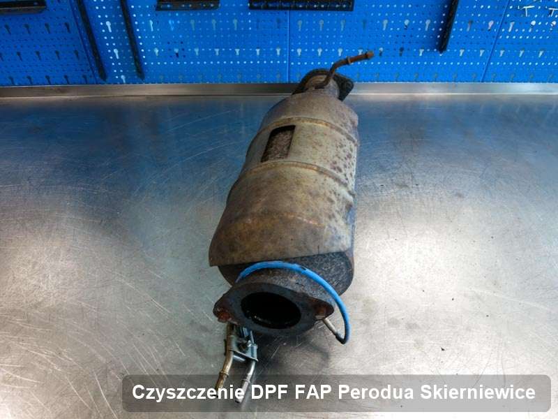 Filtr FAP do samochodu marki Perodua w Skierniewicach zregenerowany na specjalnej maszynie, gotowy do instalacji