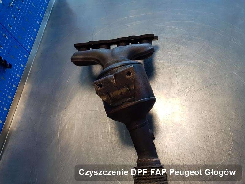 Filtr cząstek stałych DPF do samochodu marki Peugeot w Głogowie wyczyszczony w specjalnym urządzeniu, gotowy do wysyłki