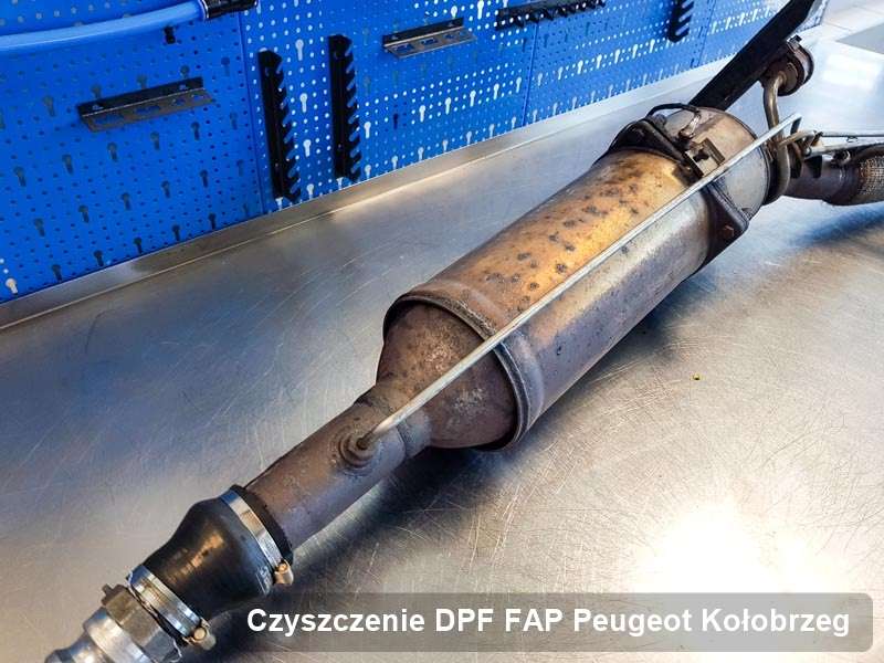 Filtr FAP do samochodu marki Peugeot w Kołobrzegu wypalony w specjalnym urządzeniu, gotowy do montażu
