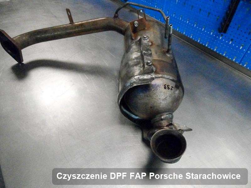 Filtr cząstek stałych DPF I FAP do samochodu marki Porsche w Starachowicach wyremontowany na odpowiedniej maszynie, gotowy do montażu