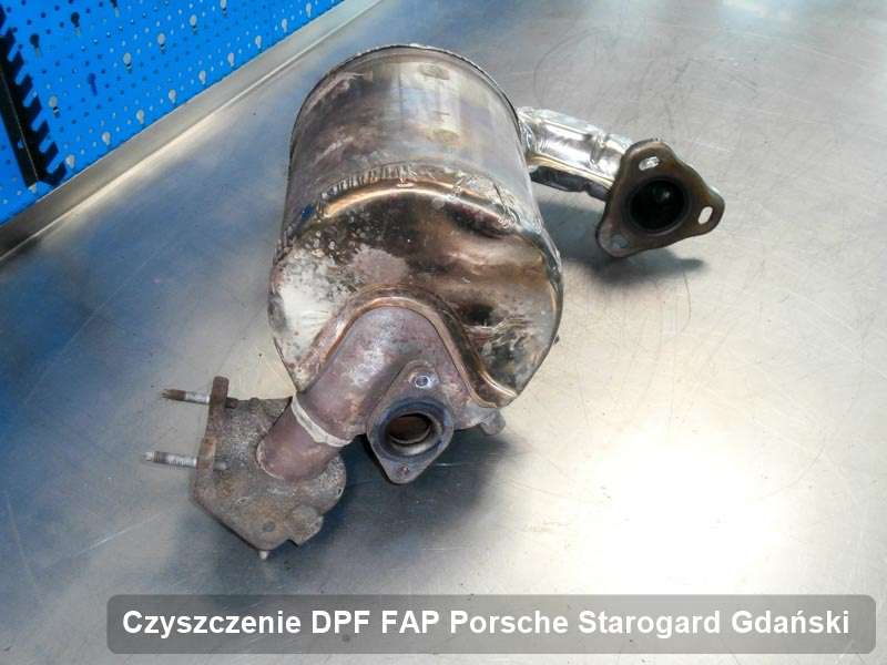 Filtr DPF i FAP do samochodu marki Porsche w Starogardzie Gdańskim zregenerowany w dedykowanym urządzeniu, gotowy do instalacji