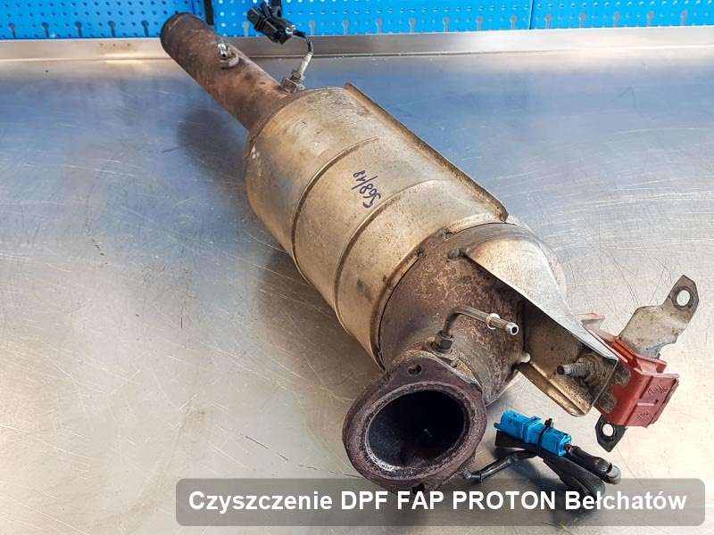 Filtr cząstek stałych DPF do samochodu marki PROTON w Bełchatowie oczyszczony w specjalistycznym urządzeniu, gotowy do montażu