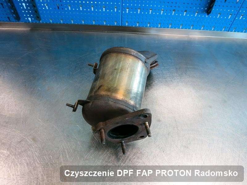 Filtr DPF i FAP do samochodu marki PROTON w Radomsku naprawiony na specjalnej maszynie, gotowy do montażu