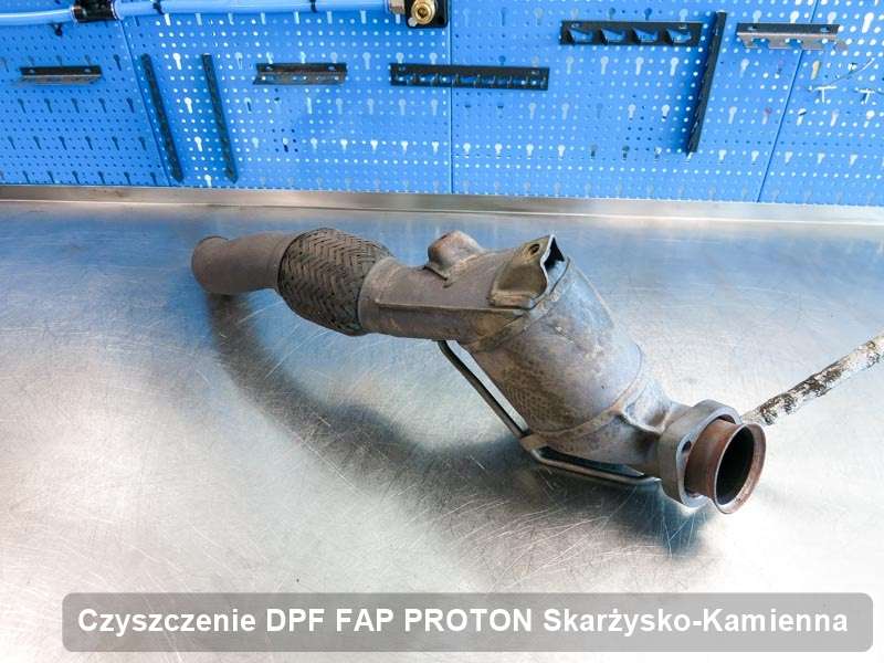 Filtr DPF układu redukcji emisji spalin do samochodu marki PROTON w Skarżysku-Kamiennej oczyszczony na specjalnej maszynie, gotowy spakowania