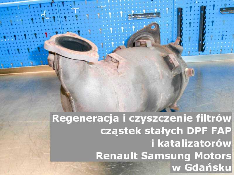 Wyczyszczony filtr FAP marki Renault Samsung Motors, w specjalistycznej pracowni, w Gdańsku.