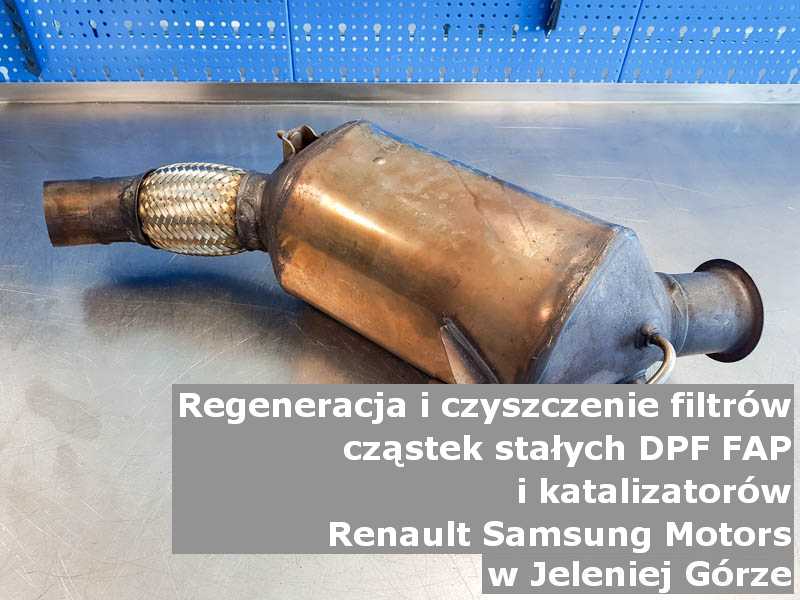 Myty filtr DPF marki Renault Samsung Motors, w warsztacie, w Jeleniej Górze.