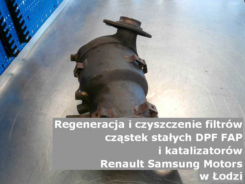 Wyczyszczony filtr cząstek stałych DPF marki Renault Samsung Motors, w pracowni laboratoryjnej, w Łodzi.