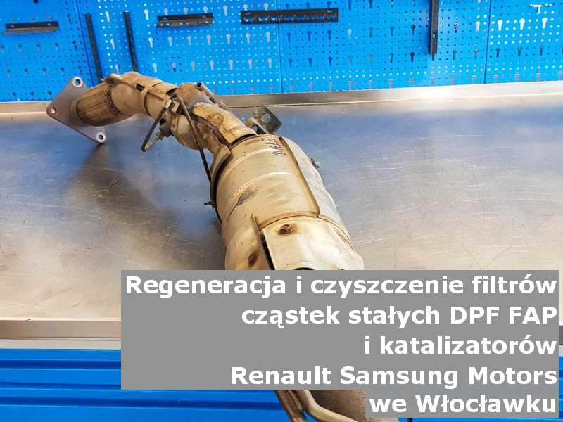 Wyczyszczony filtr cząstek stałych FAP marki Renault Samsung Motors, w warsztacie, w Włocławku.