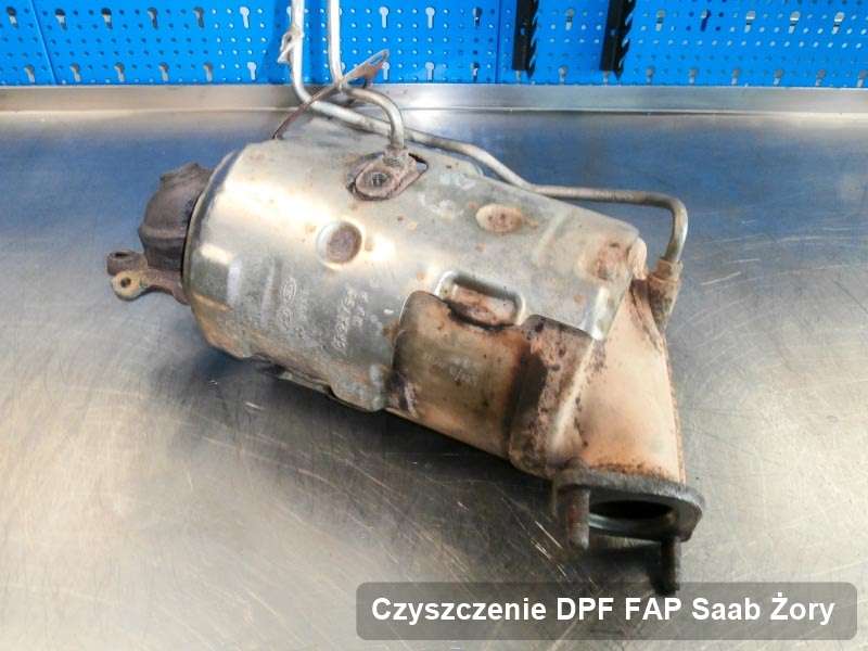 Filtr DPF do samochodu marki Saab w Żorach dopalony na specjalistycznej maszynie, gotowy spakowania