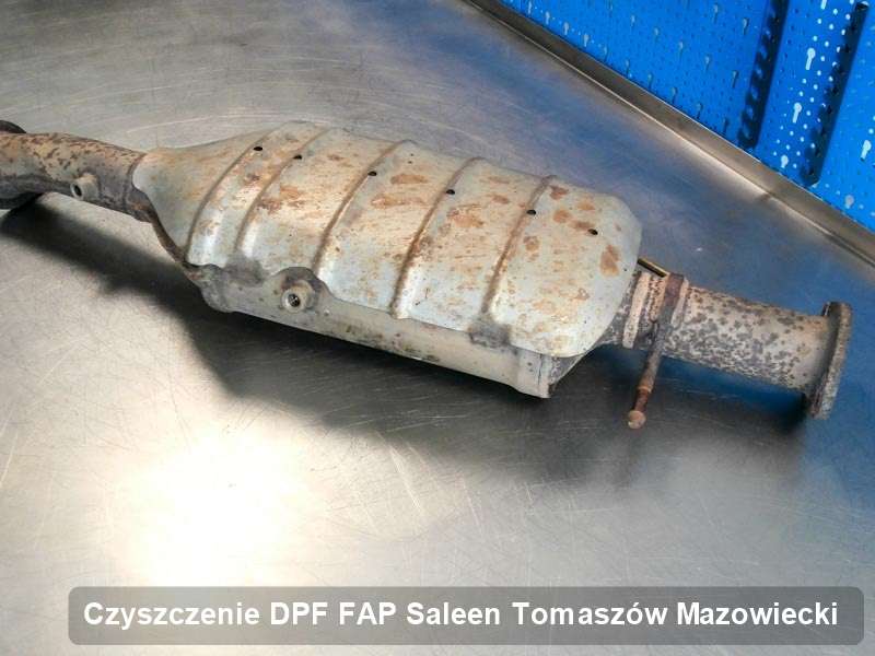 Filtr cząstek stałych DPF do samochodu marki Saleen w Tomaszowie Mazowieckim zregenerowany na odpowiedniej maszynie, gotowy do zamontowania