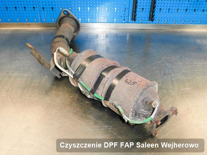 Filtr cząstek stałych DPF I FAP do samochodu marki Saleen w Wejherowie naprawiony na dedykowanej maszynie, gotowy do zamontowania