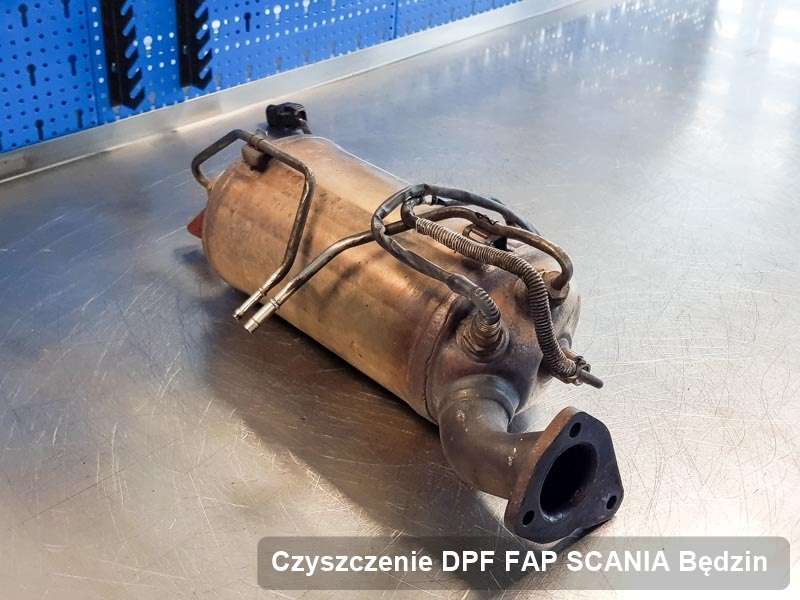 Filtr FAP do samochodu marki SCANIA w Będzinie dopalony w dedykowanym urządzeniu, gotowy do instalacji
