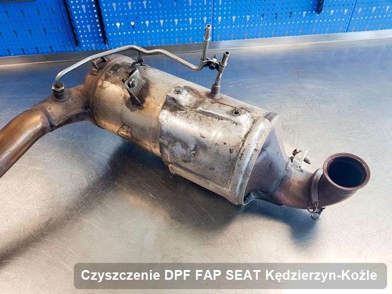 Filtr DPF układu redukcji emisji spalin do samochodu marki SEAT w Kędzierzynie-Koźlu wyremontowany na specjalnej maszynie, gotowy do zamontowania
