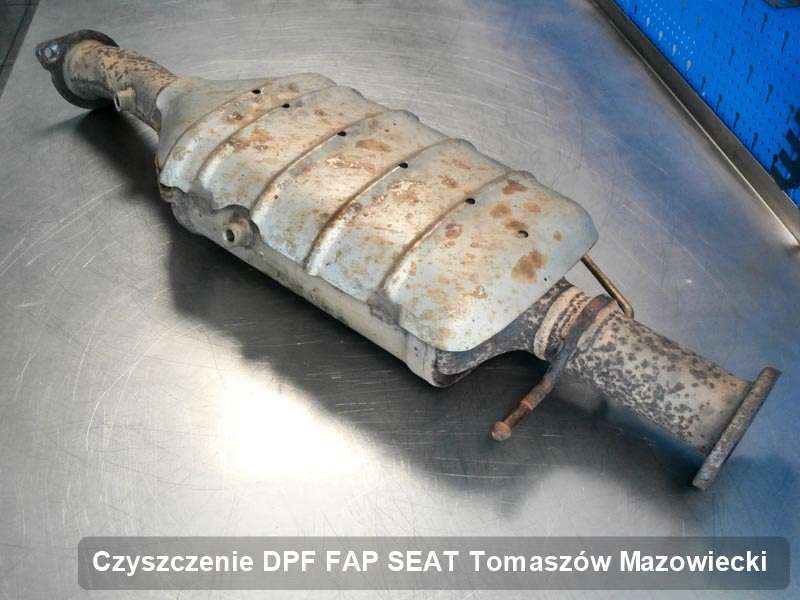 Filtr cząstek stałych FAP do samochodu marki SEAT w Tomaszowie Mazowieckim dopalony w dedykowanym urządzeniu, gotowy spakowania