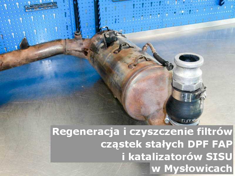 Regenerowany filtr marki Sisu, w laboratorium, w Mysłowicach.
