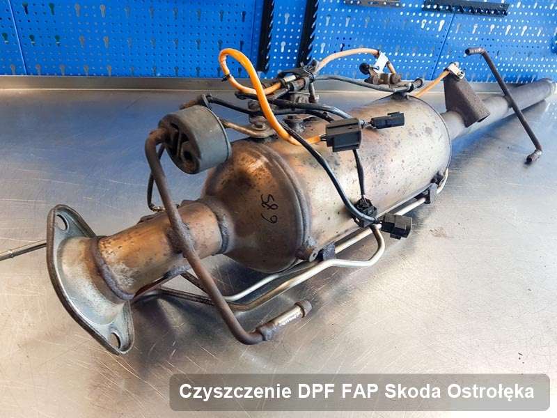 Filtr DPF układu redukcji emisji spalin do samochodu marki Skoda w Ostrołęce oczyszczony na specjalistycznej maszynie, gotowy do instalacji