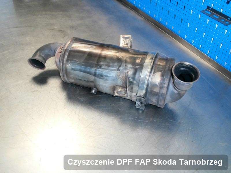 Filtr DPF i FAP do samochodu marki Skoda w Tarnobrzegu wyczyszczony w dedykowanym urządzeniu, gotowy do instalacji