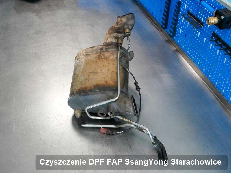 Filtr cząstek stałych DPF do samochodu marki SsangYong w Starachowicach zregenerowany w specjalnym urządzeniu, gotowy do montażu