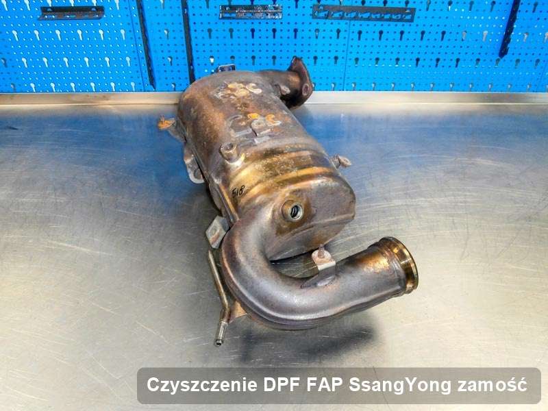 Filtr DPF układu redukcji emisji spalin do samochodu marki SsangYong w Zamościu wyremontowany na specjalistycznej maszynie, gotowy do montażu