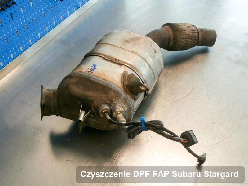Filtr DPF do samochodu marki Subaru w Stargardzie wyremontowany w specjalistycznym urządzeniu, gotowy do wysyłki
