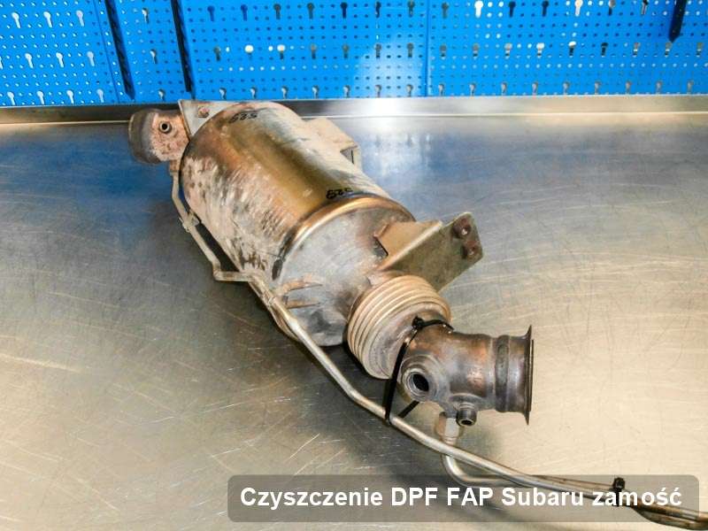 Filtr DPF i FAP do samochodu marki Subaru w Zamościu zregenerowany w specjalistycznym urządzeniu, gotowy do zamontowania