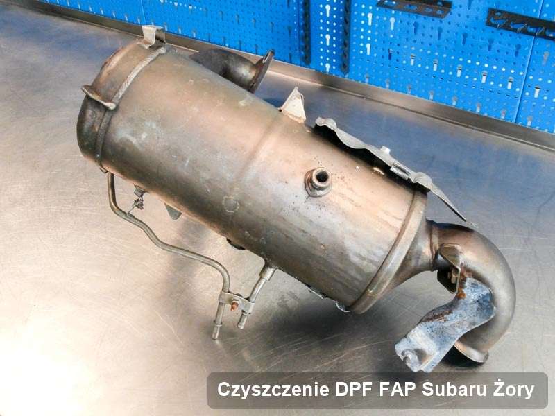 Filtr cząstek stałych FAP do samochodu marki Subaru w Żorach wyczyszczony na dedykowanej maszynie, gotowy do montażu