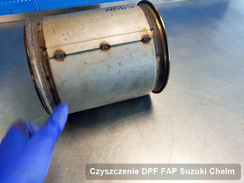 Filtr cząstek stałych DPF do samochodu marki Suzuki w Chełmie naprawiony na dedykowanej maszynie, gotowy do zamontowania