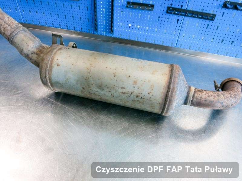 Filtr cząstek stałych DPF do samochodu marki Tata w Puławach wyczyszczony na specjalistycznej maszynie, gotowy spakowania
