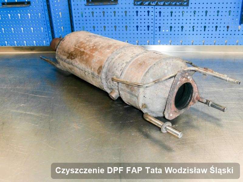 Filtr FAP do samochodu marki Tata w Wodzisławiu Śląskim wyremontowany na specjalistycznej maszynie, gotowy do zamontowania