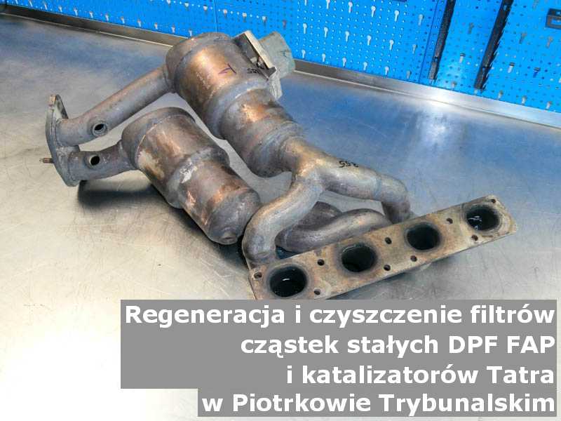 Myty filtr cząstek stałych FAP marki Tatra, w pracowni regeneracji, w Piotrkowie Trybunalskim.