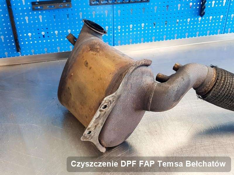 Filtr cząstek stałych DPF I FAP do samochodu marki Temsa w Bełchatowie naprawiony na specjalnej maszynie, gotowy do wysyłki
