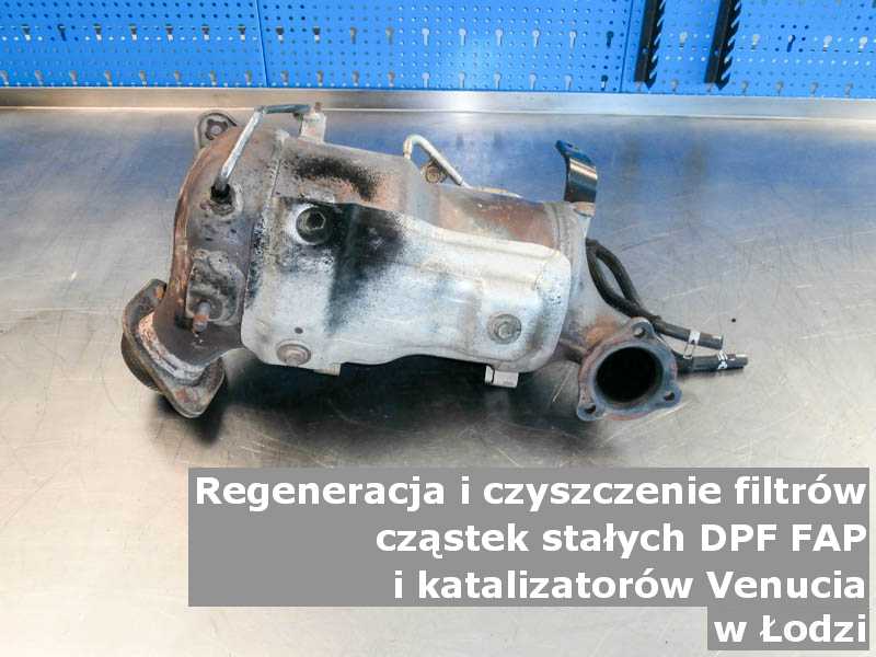 Oczyszczony katalizator samochodowy marki Venucia, w pracowni regeneracji, w Łodzi.