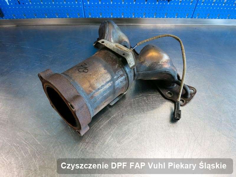 Filtr DPF do samochodu marki Vuhl w Piekarach Śląskich wyremontowany na specjalnej maszynie, gotowy do zamontowania