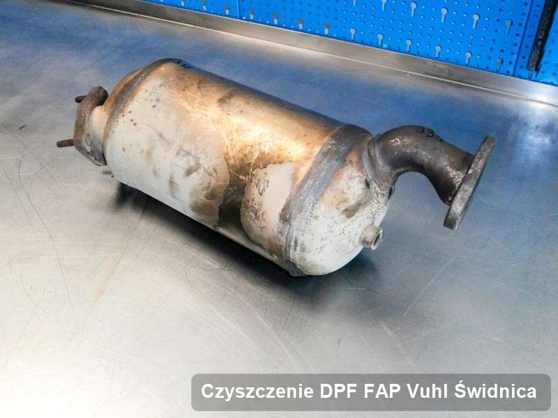 Filtr cząstek stałych FAP do samochodu marki Vuhl w Świdnicy dopalony na dedykowanej maszynie, gotowy do montażu