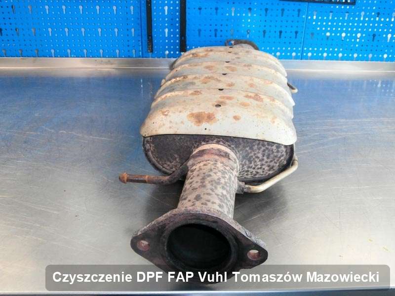 Filtr cząstek stałych DPF do samochodu marki Vuhl w Tomaszowie Mazowieckim wypalony na odpowiedniej maszynie, gotowy do wysyłki